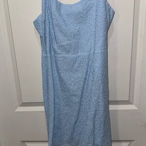 Elegant Blue Sleeveless Dress